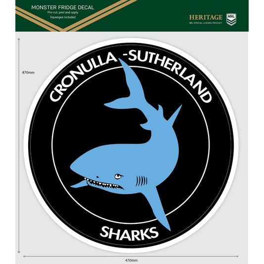 Sharks Heritage Monster Fridge Decal