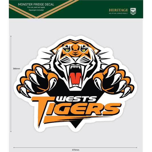 Wests Tigers Heritage Monster Fridge Decal