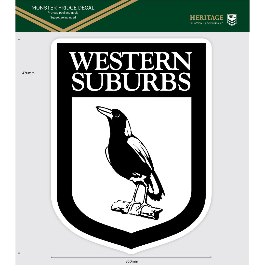 Western Suburbs Heritage Monster Fridge Decal