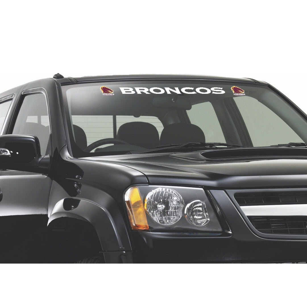 Broncos White Vinyl Lettering
