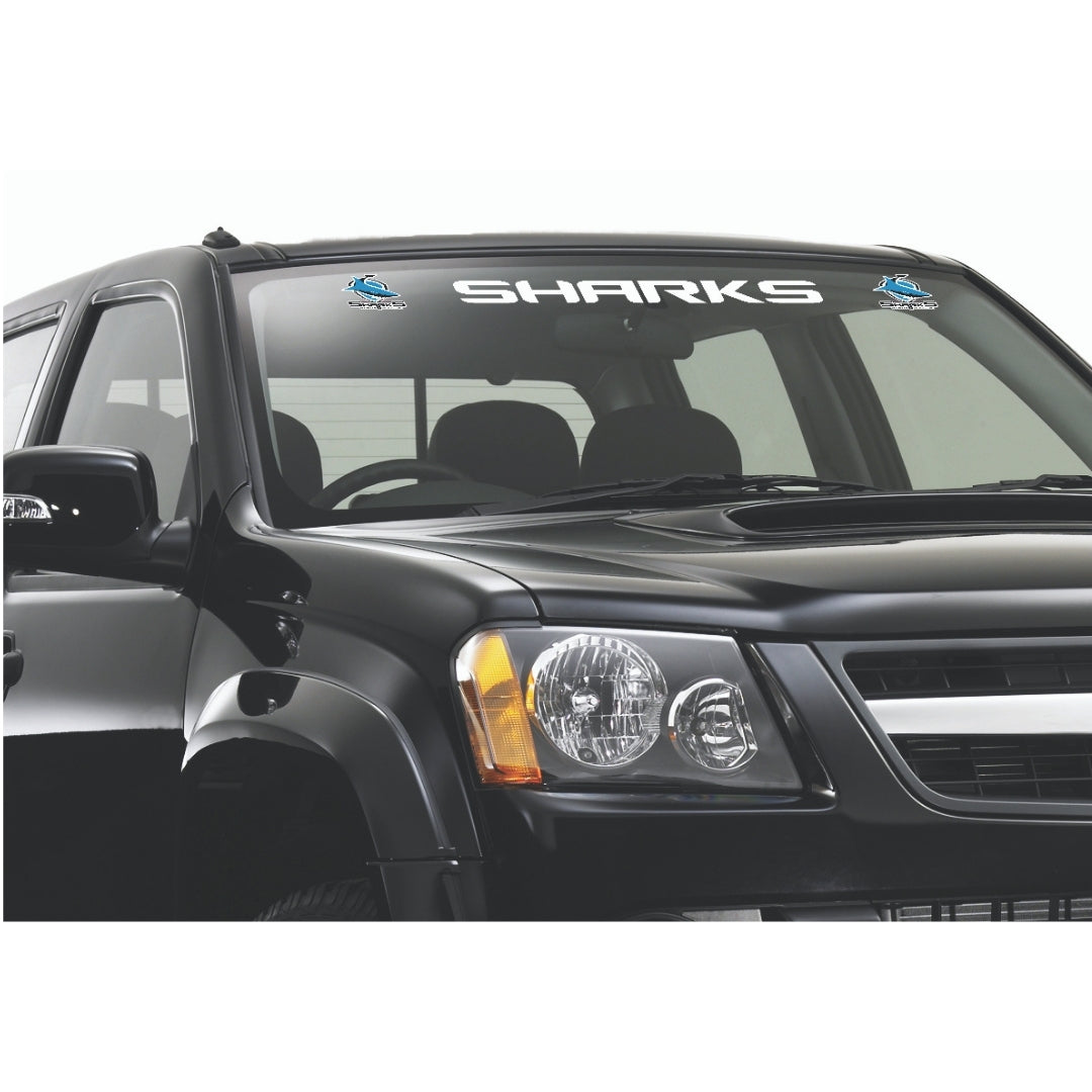 Sharks White Vinyl Lettering