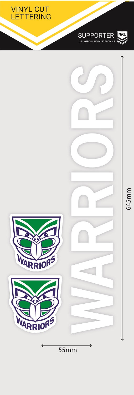 Warriors White Vinyl Lettering (2021)