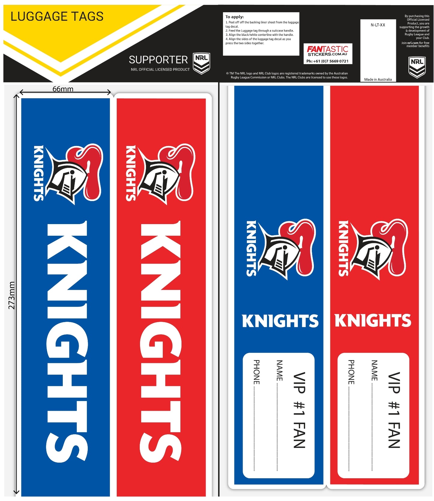 Knights Luggage Tags (2020)