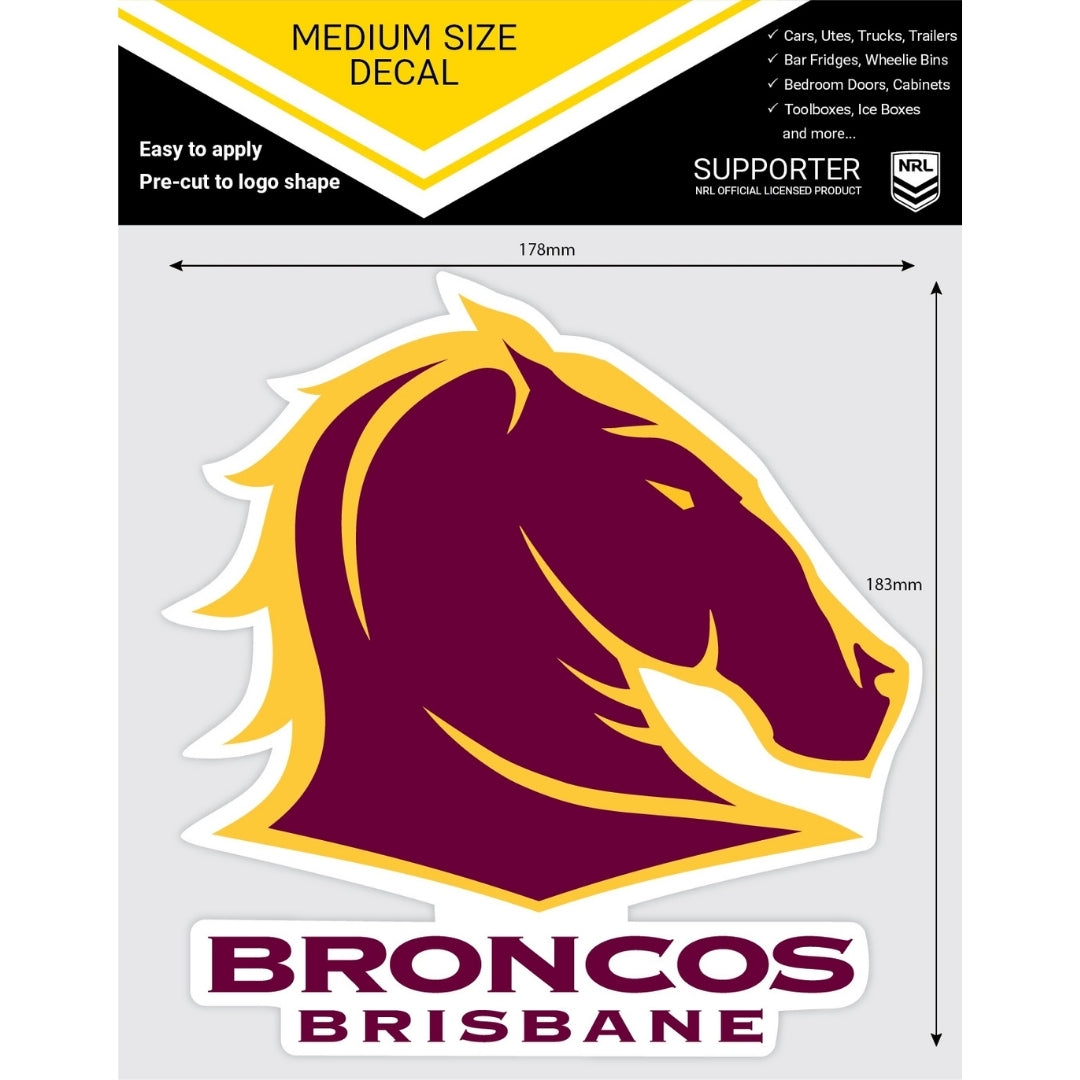 Broncos Medium Size Decals