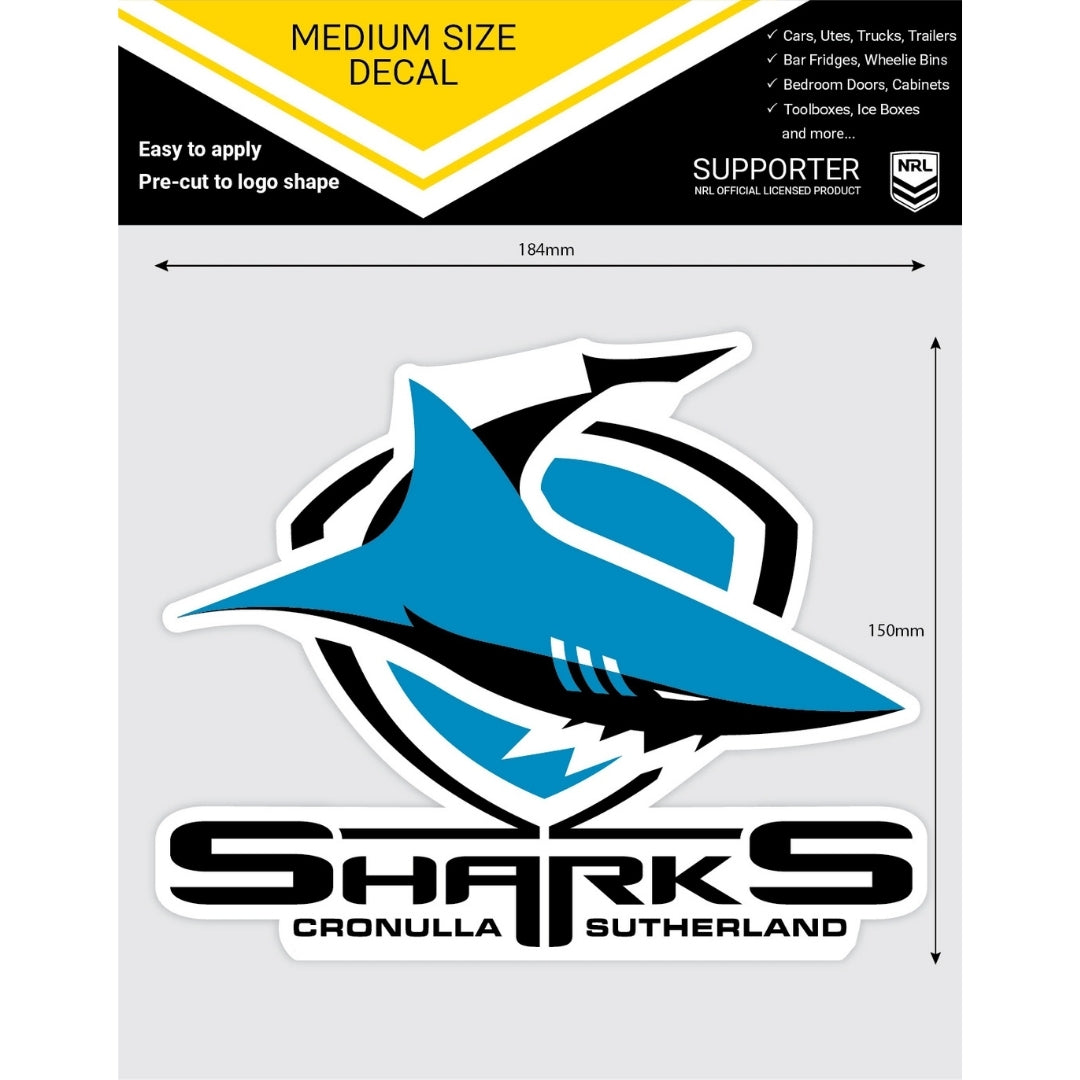 Sharks Medium Size Decals