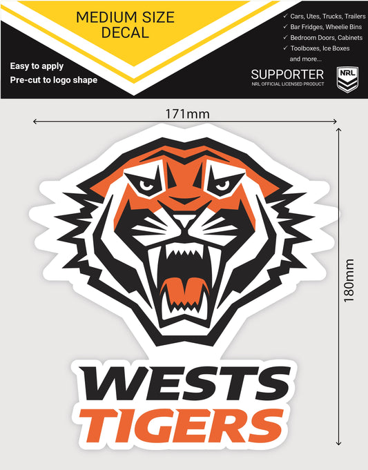 Wests Tigers Medium Size Decals (2022)