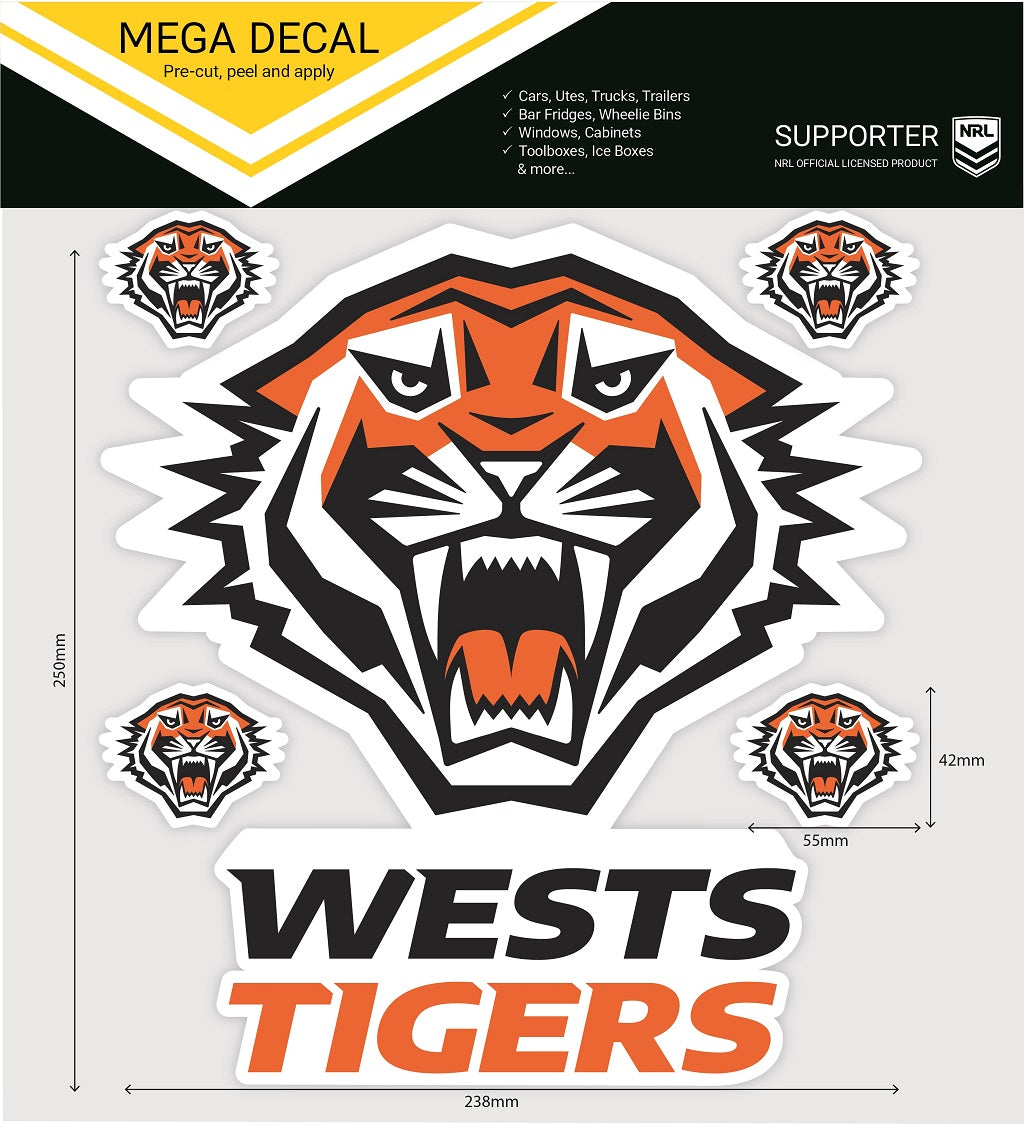 Wests Tigers Mega Decal (2022)