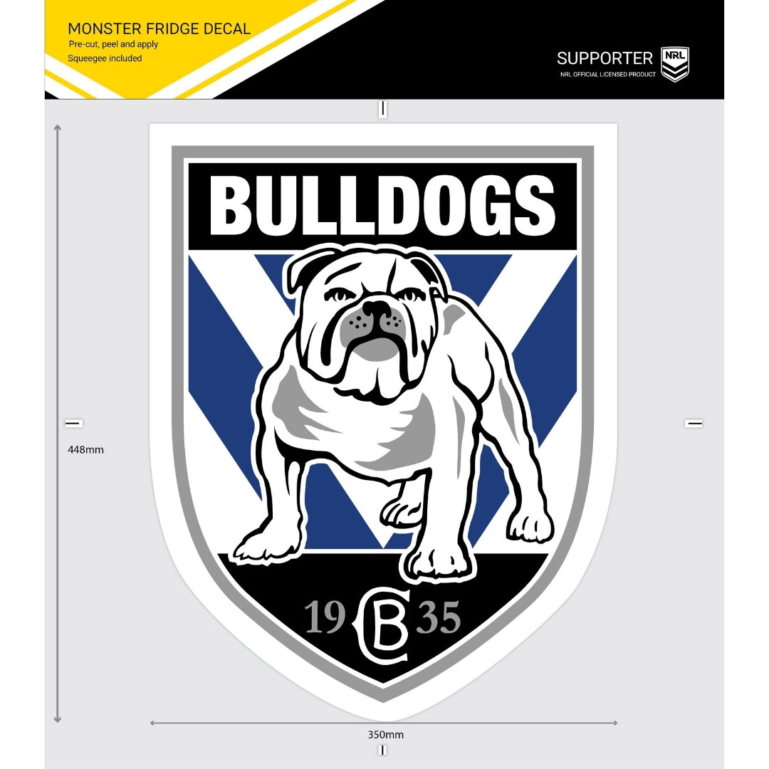 Bulldogs Monster Fridge Decal
