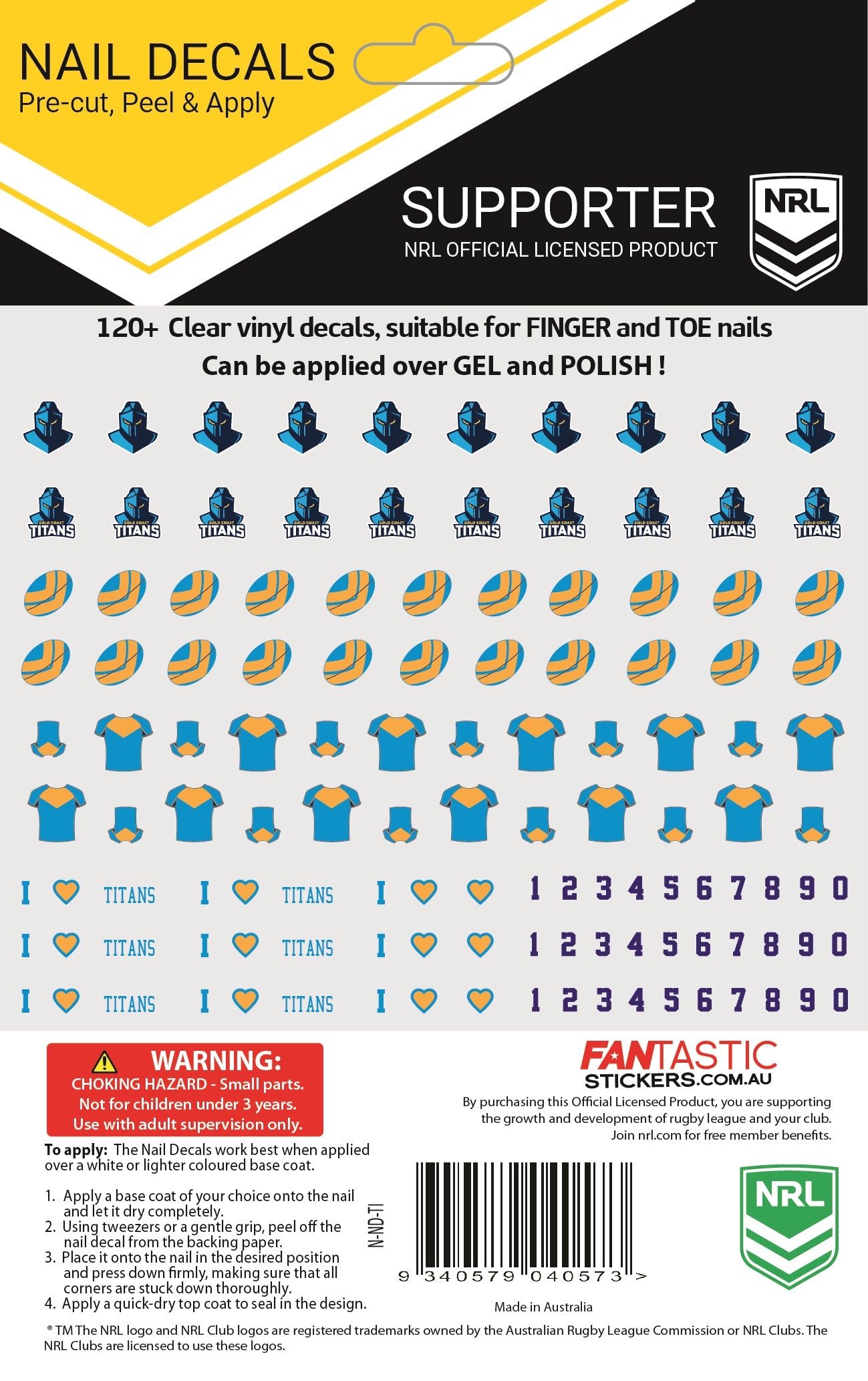 Titans Nail Decals (2022)