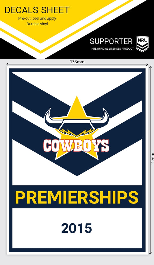 Cowboys Premiership Years Decal