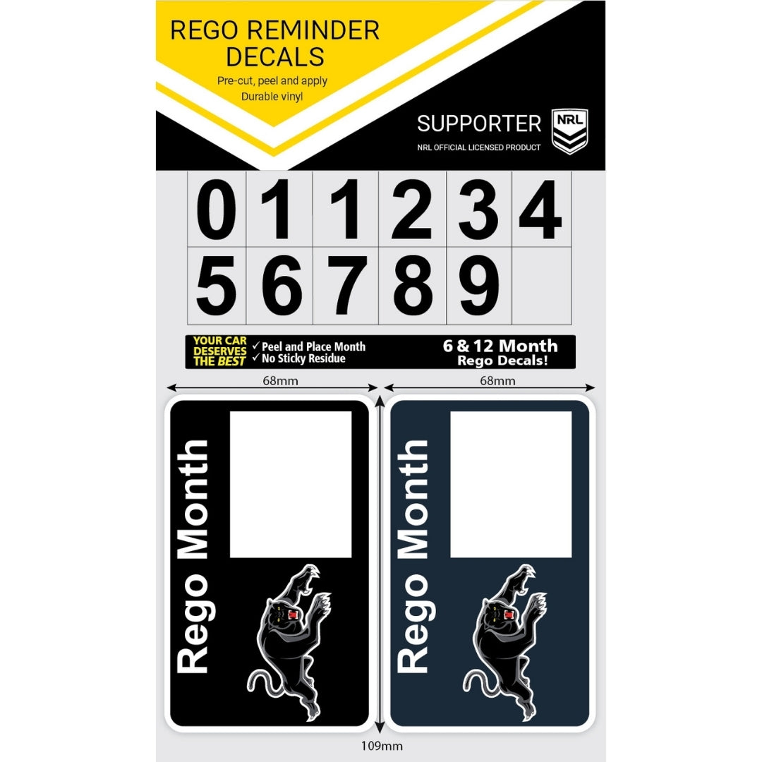 Panthers Rego Reminder Decals (2019)