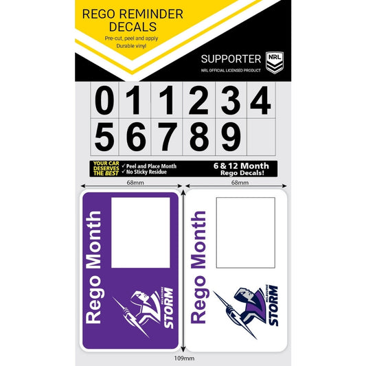 Storm Rego Reminder Decals (2019)