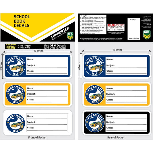 Eels School Book Decals