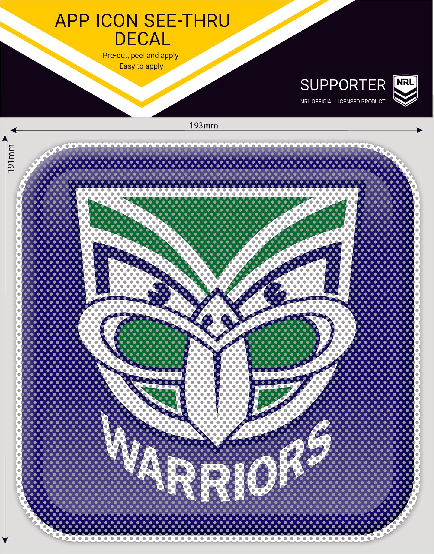 Warriors App Icon See-Thru Decal (2021)