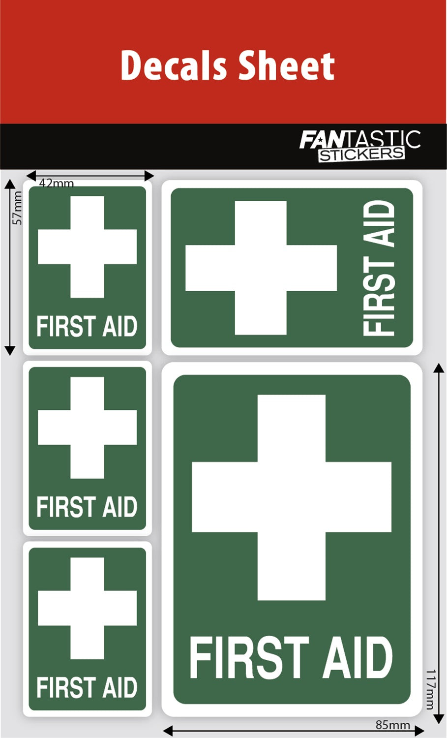 First Aid Decals Sheet – FANtastic Stickers