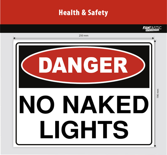 No Naked Lights Foamboard Sign