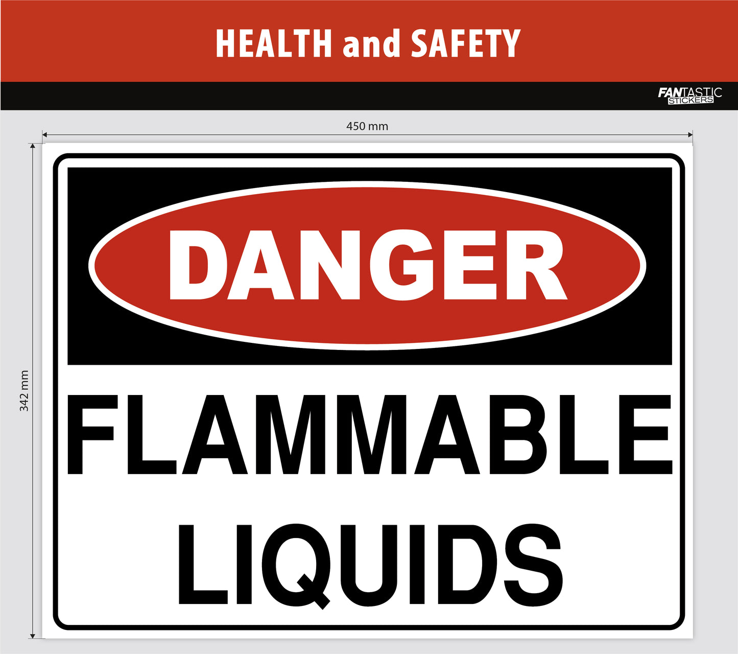 Flammable Liquid Foamboard Sign (45cm)