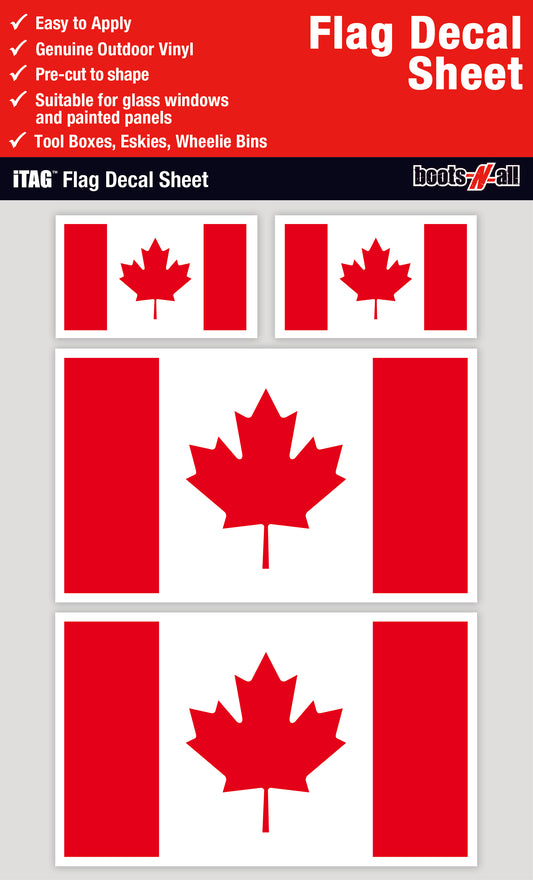 Canada Flag Decals Sheet