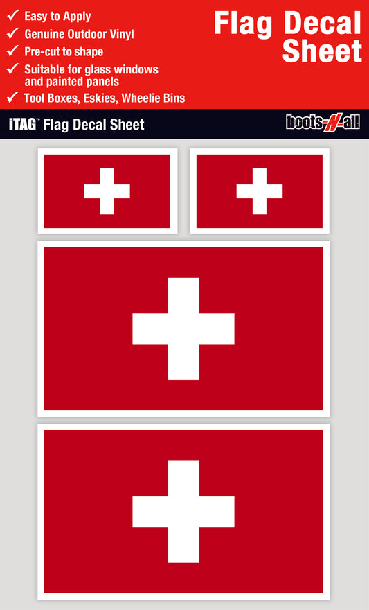 Switzerland Flag Decals Sheet