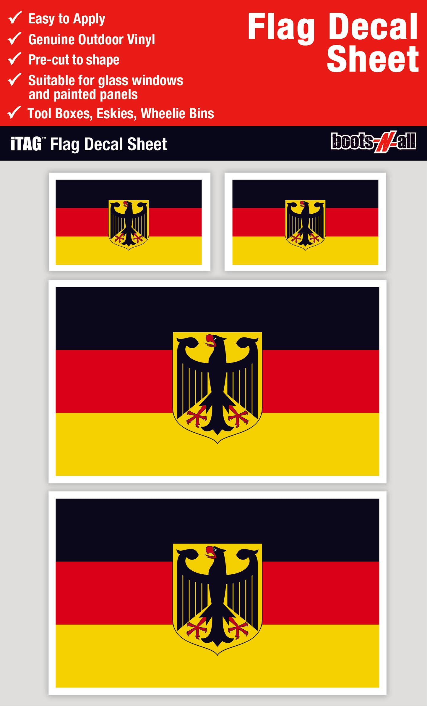 Germany Flag Decals Sheet