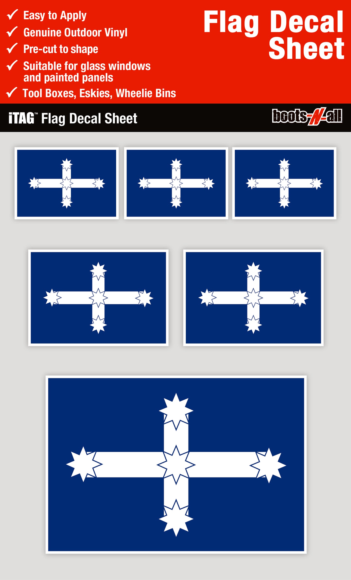 Eureka Flag Decals Sheet