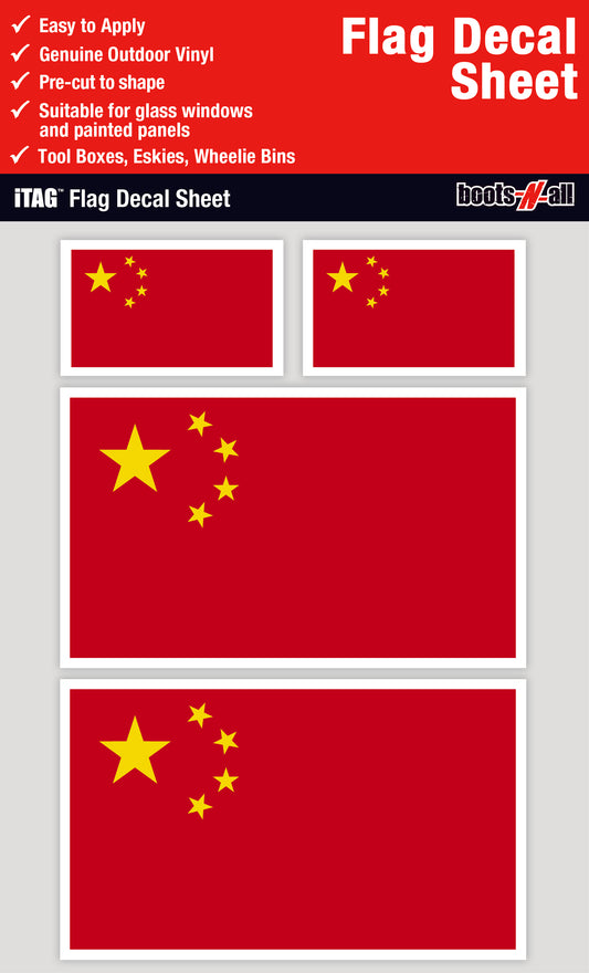 China Flag Decals Sheet