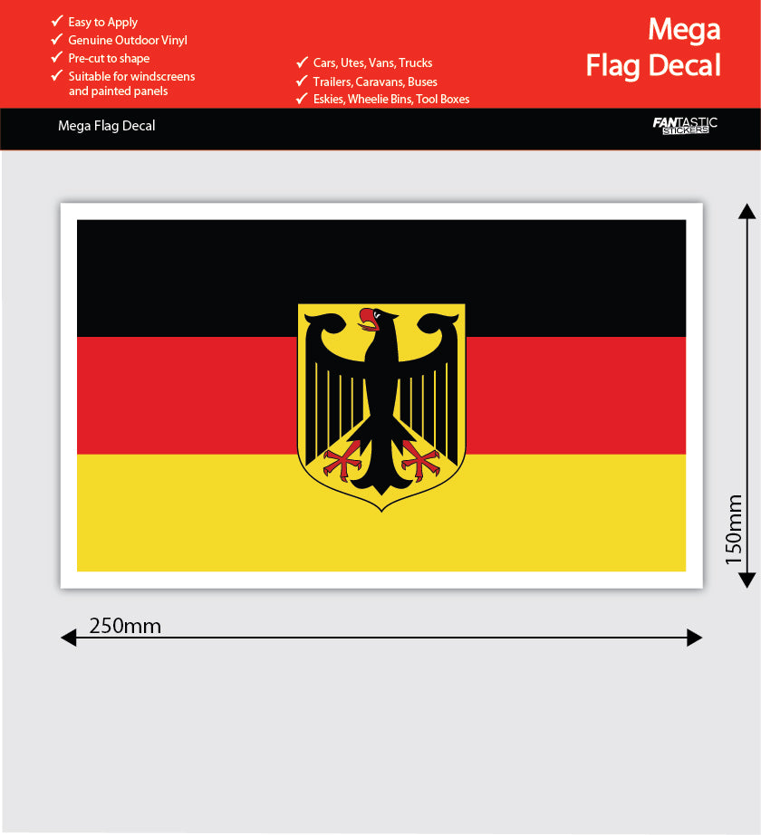 Germany Decal Sticker Germany Flag Mega Decal – FANtastic Stickers