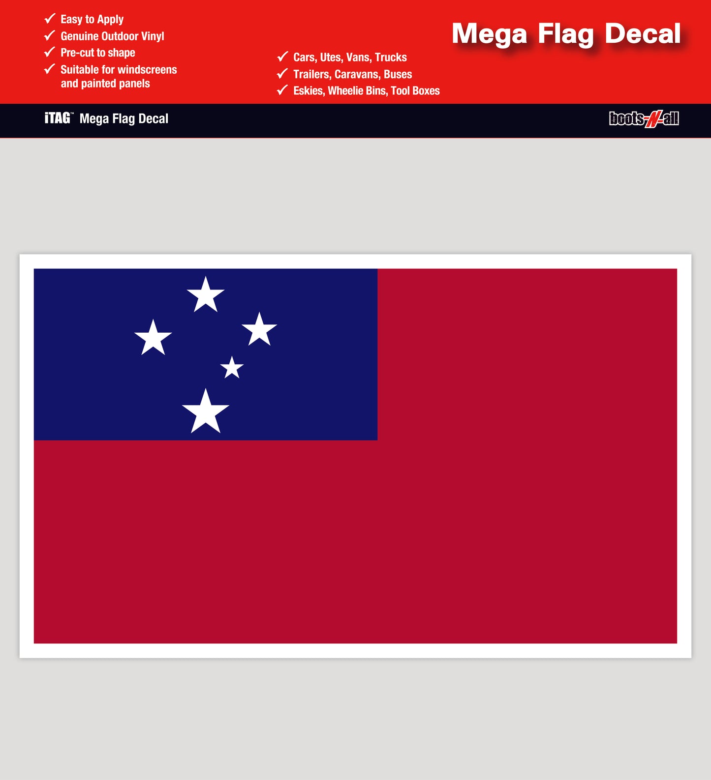 Western Samoa Flag Mega Decal