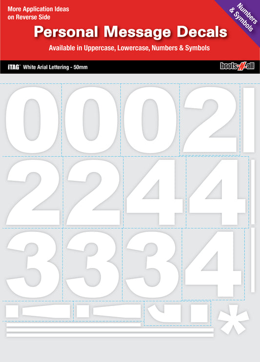 Personalised Message Decals - Numbers and Symbols