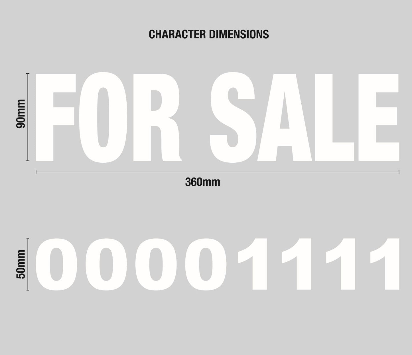 FOR SALE white pre-cut sticker