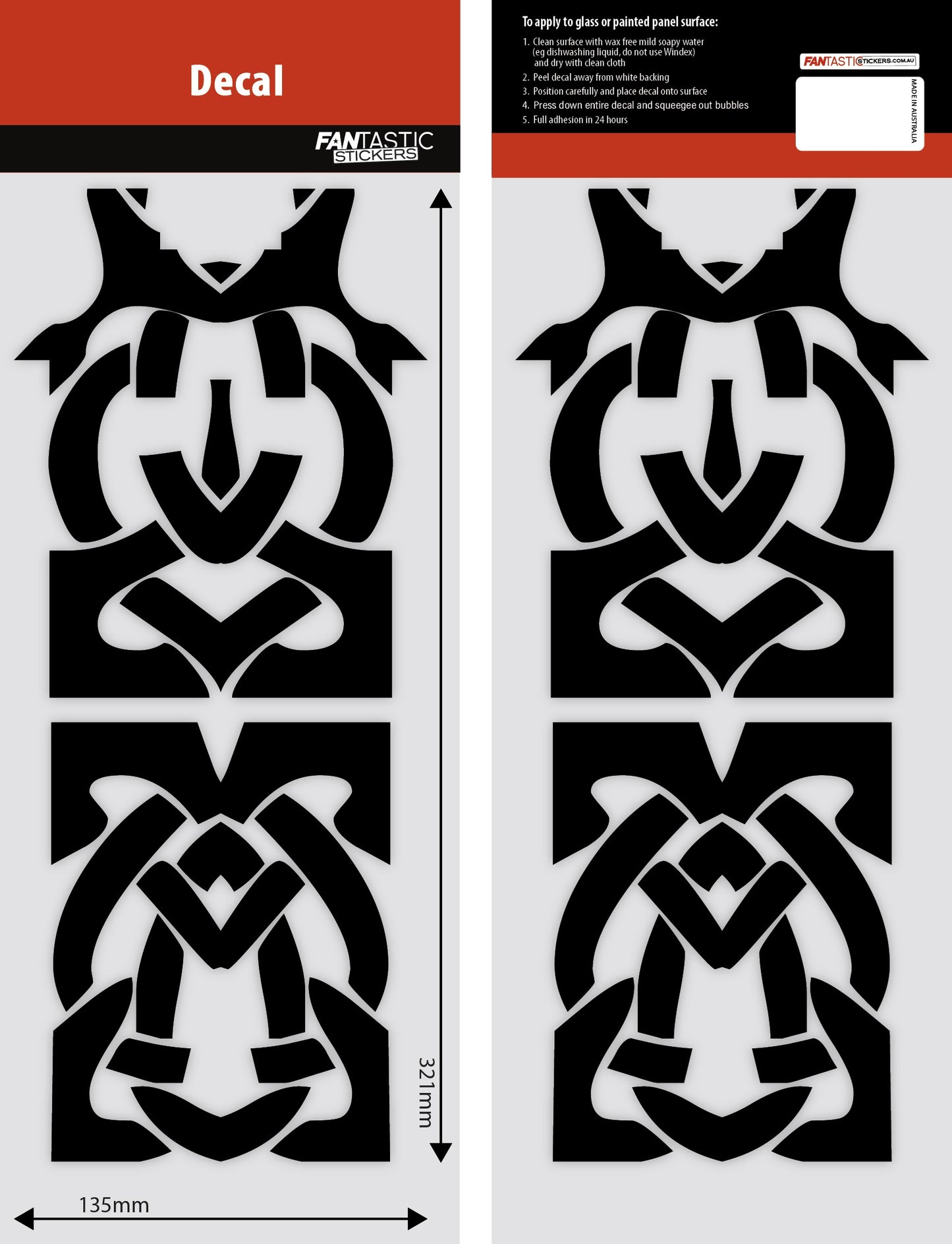 CELTRIC TATTOO - BLACK VINYL PIN STRIPING
