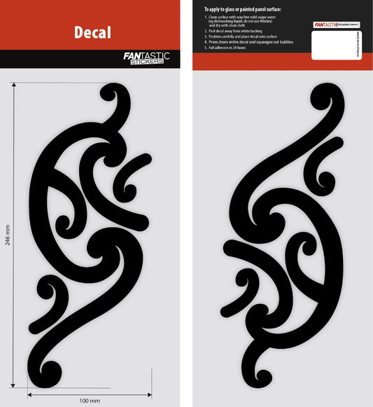 TRIBAL FEMININE TATTOO - BLACK VINYL PIN STRIPING