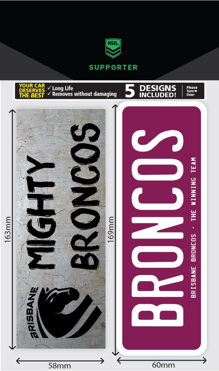 Broncos Bumper Decal Sheet