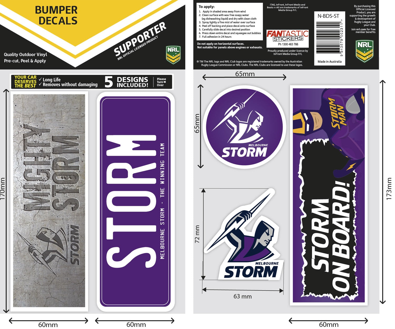 Storm Bumper Decal Sheet (2019) – FANtastic Stickers