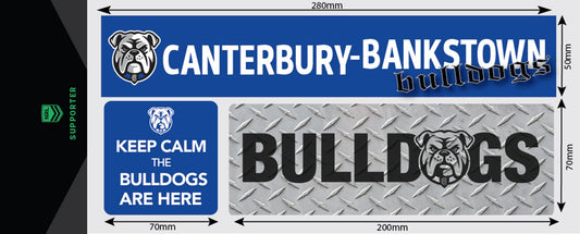 Bulldogs Car Window Decals (Set of 3)