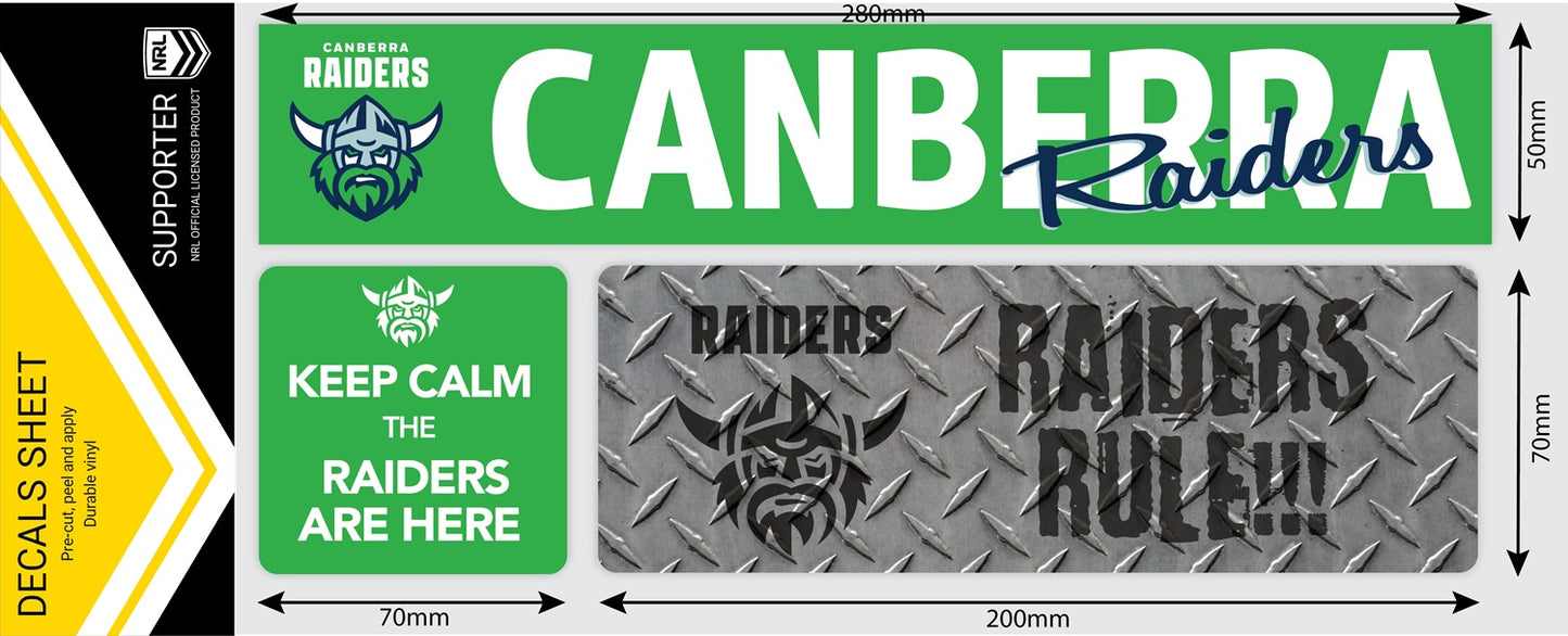 Raiders Car Window Decals (Set of 3, 2024)