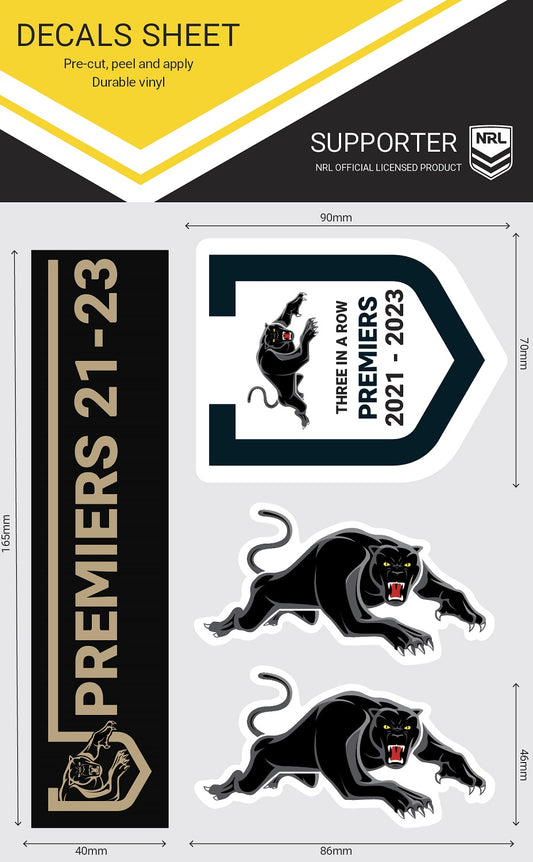 Panthers 2023 Premiers Decals Sheet