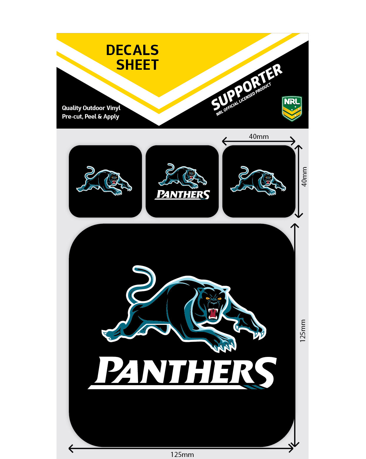 Panthers App Icon Decals Sheet