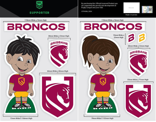 Broncos Boy/Girl Decals Sheet