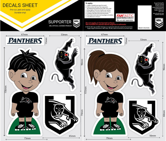 Panthers Boy/Girl Decals Sheet