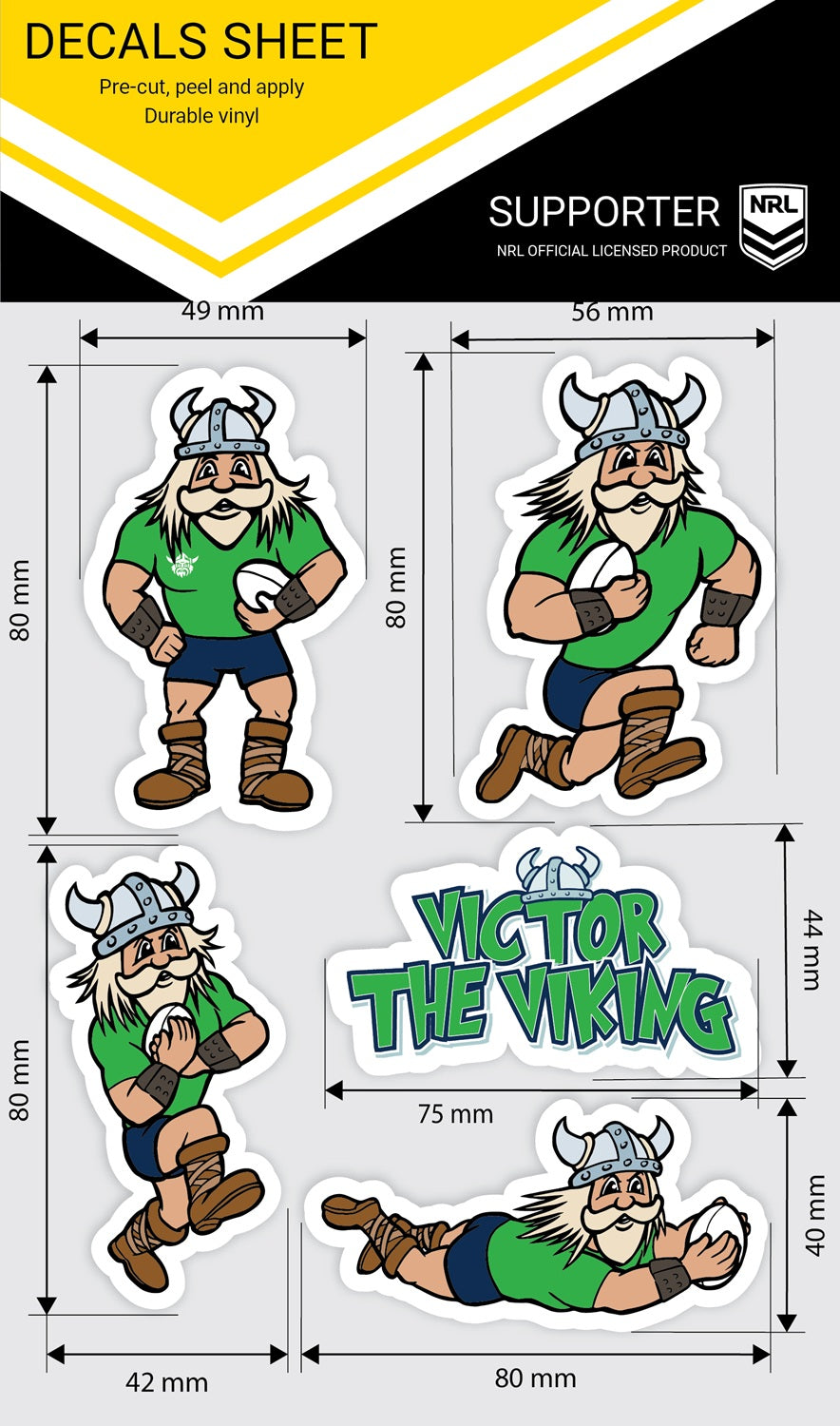 Raiders Mascot Decals Sheet (2024)