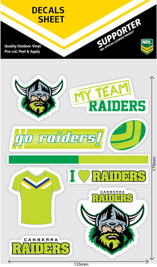 Raiders Mixed Decals Sheet