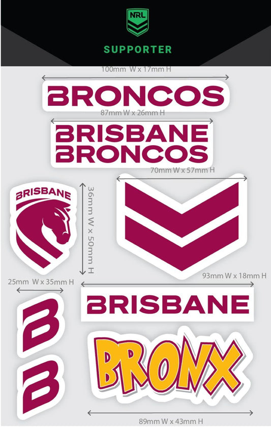 Broncos Wordmark Decals Sheet