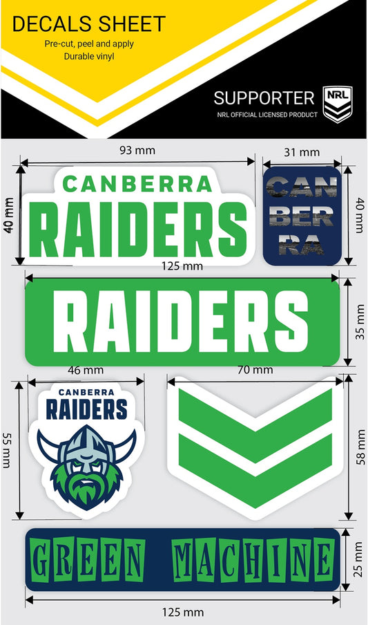 Raiders Wordmark Decals Sheet (2024)