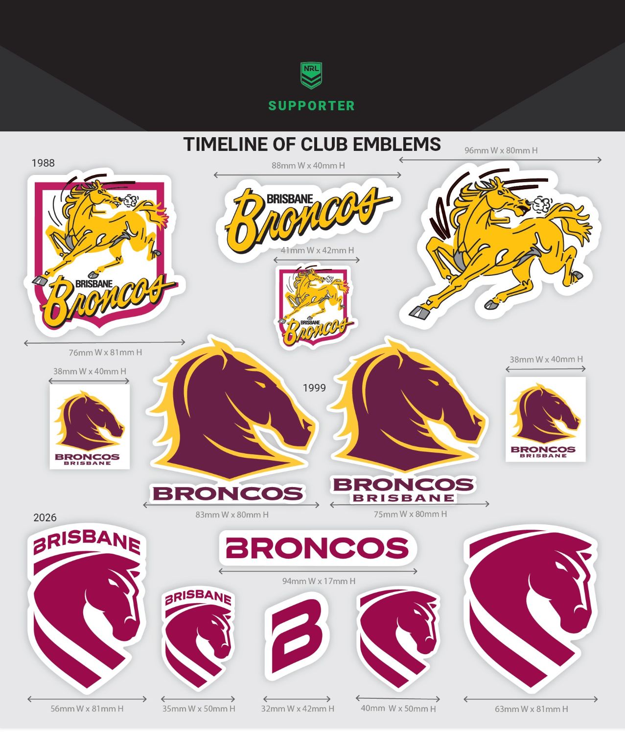 Broncos Giant Decals Sheet