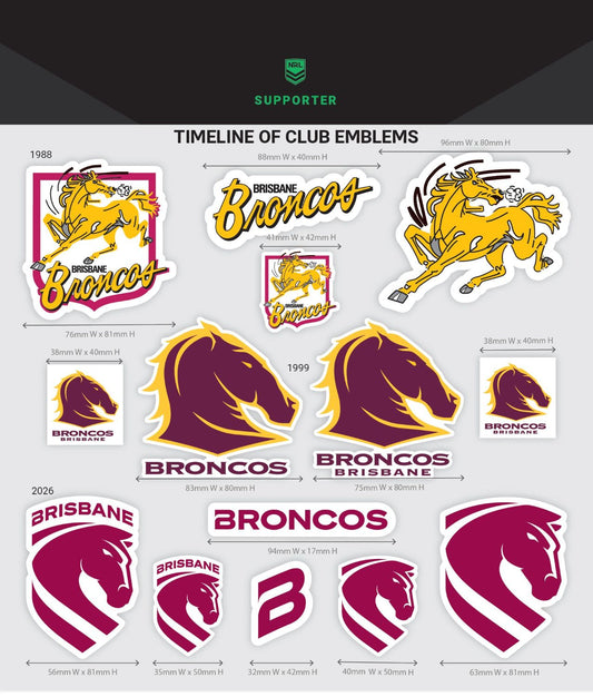 Broncos Giant Decals Sheet