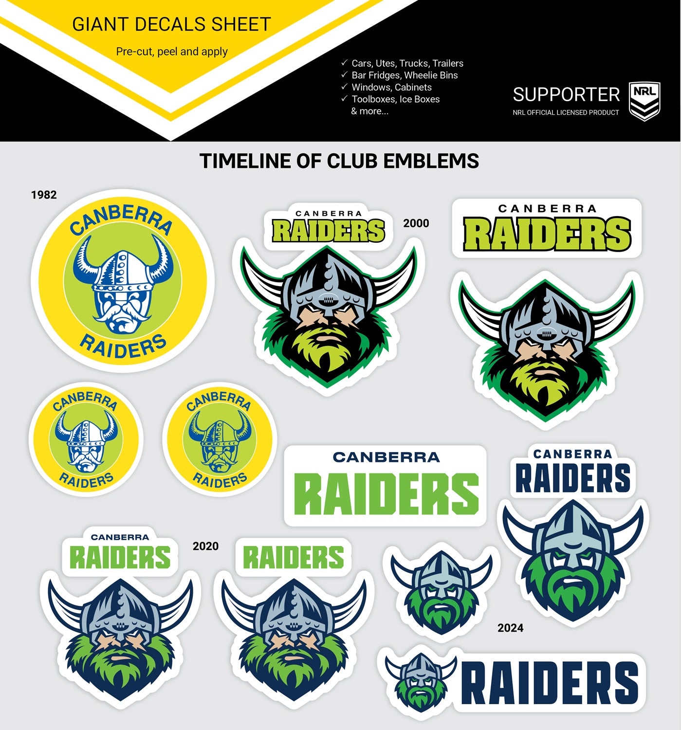 Raiders Giant Decals Sheet (2024)