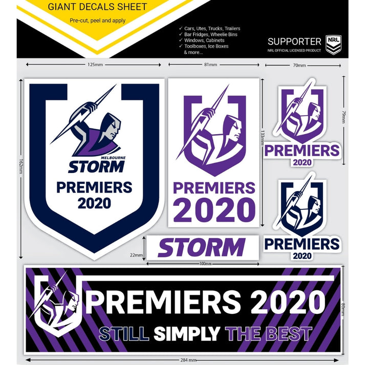 2020 Premiers Storm Giant Decals Sheet – FANtastic Stickers