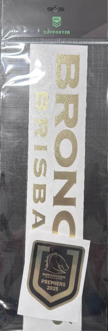 NRL Premiers 2025 Gold Chrome Vinyl Team Name