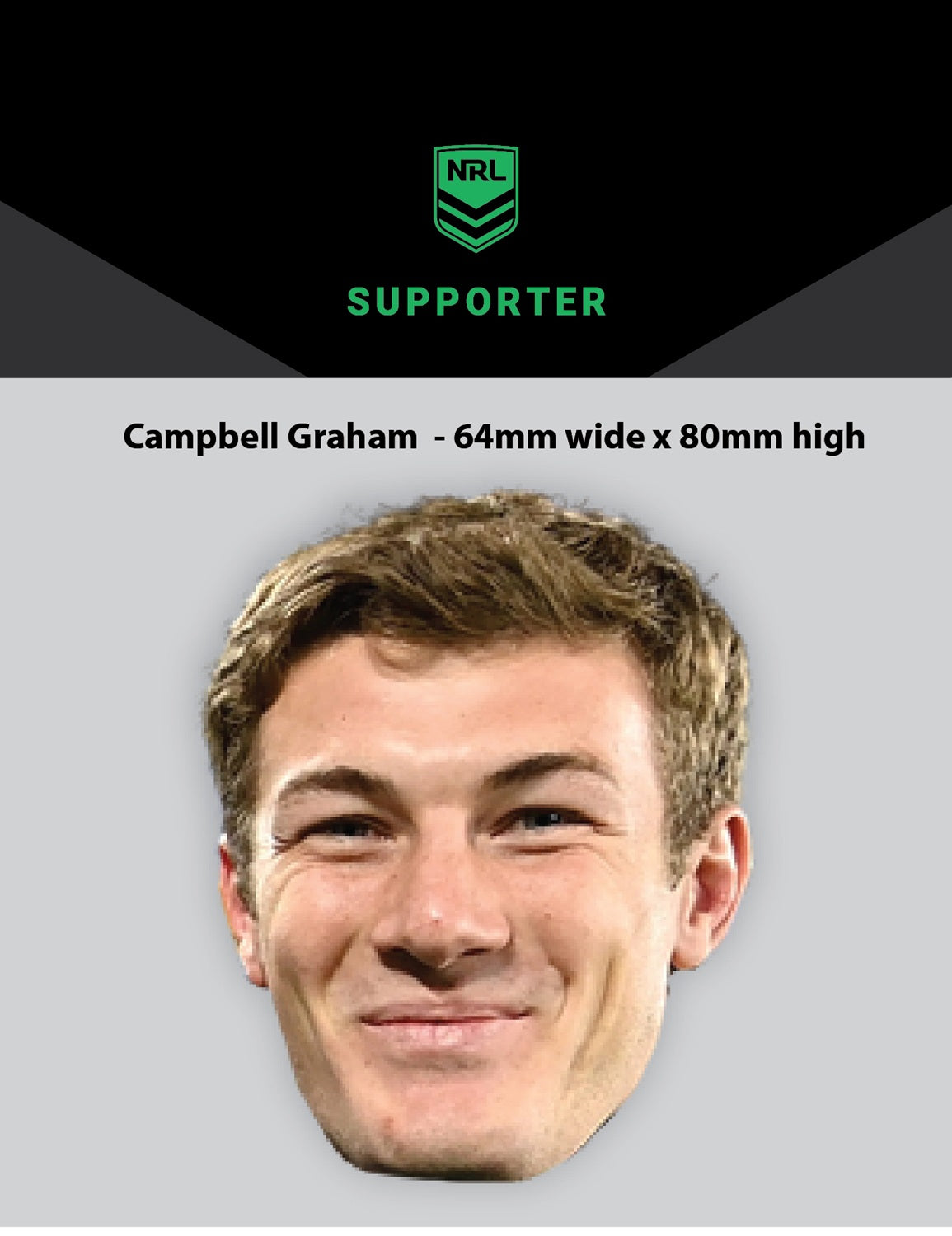 NRL Player Campbell Graham Hero Decal